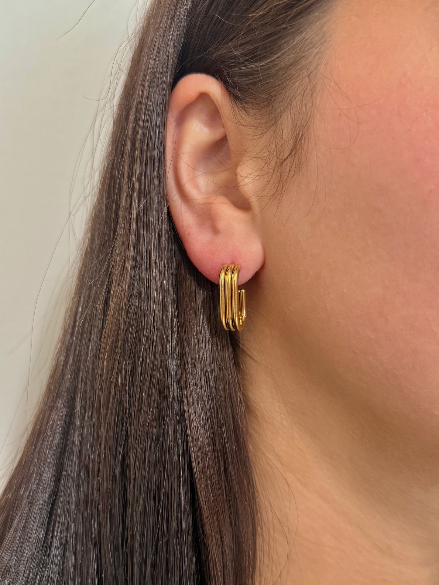 Gold Geometric Hoops