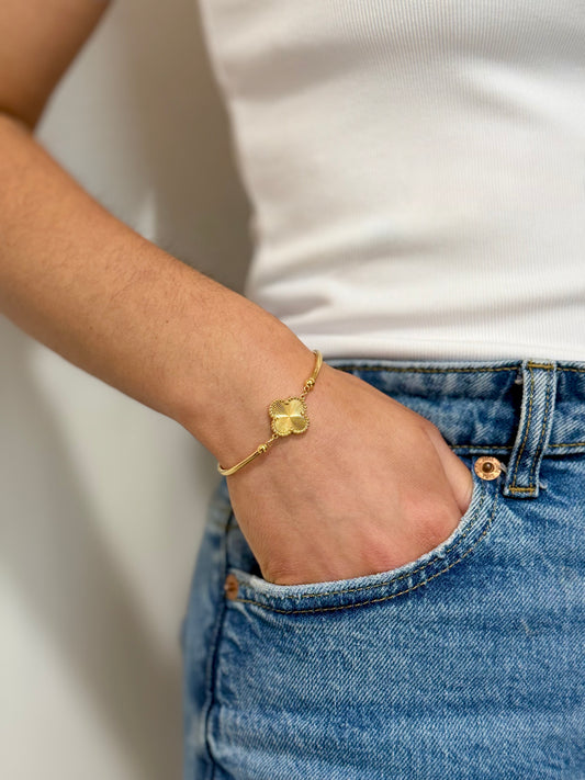 Gold Clover Chain Bracelet