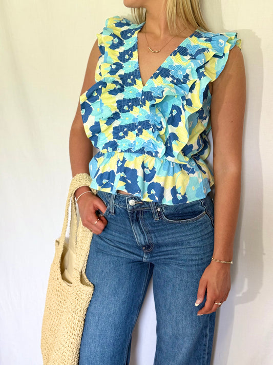 Blue in Bloom Top